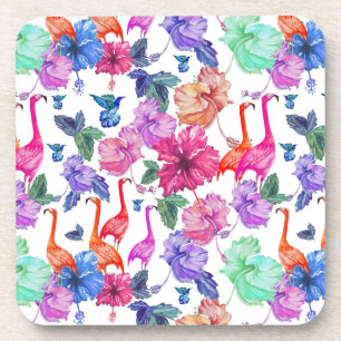 Dessous-de-verre Motif tropical d'aquarelle