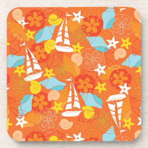 Dessous-de-verre Motif tropical de voilier