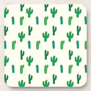 Dessous-de-verre Motif vert clair de cactus