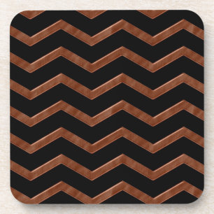 Dessous-de-verre Motif Zag en bronze métallique