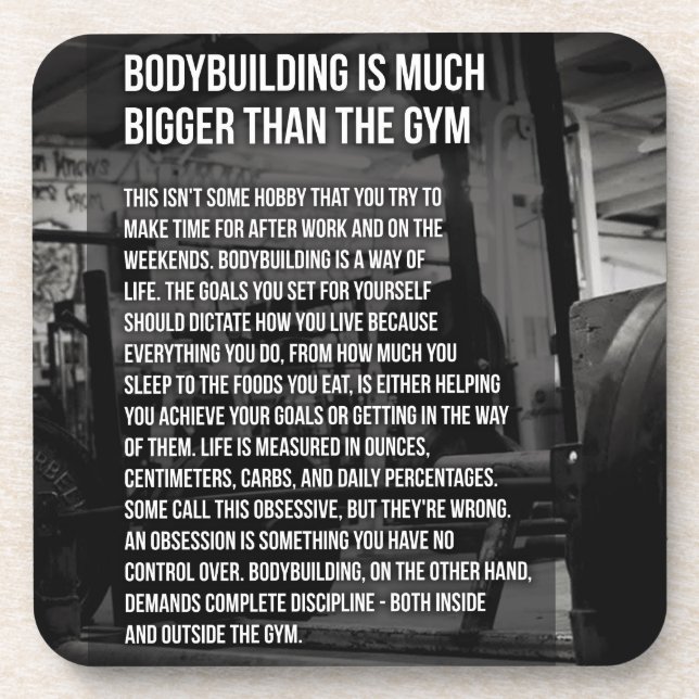 Dessous-de-verre Motivation "Body building" (Devant)