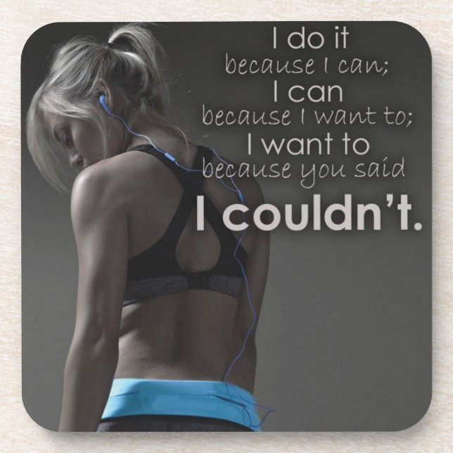 Dessous-de-verre Motivation de conditionnement physique et de muscu (Devant)