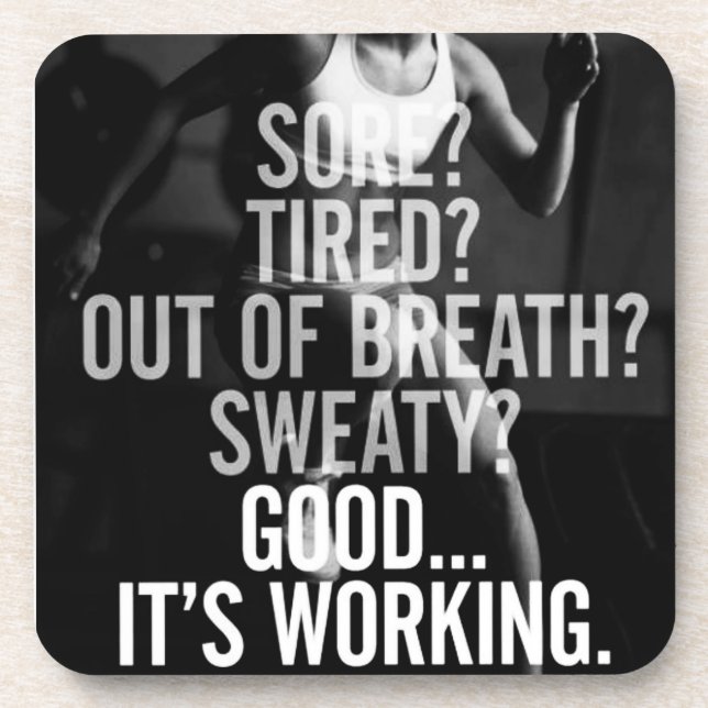 Dessous-de-verre Motivation de conditionnement physique et de muscu (Devant)