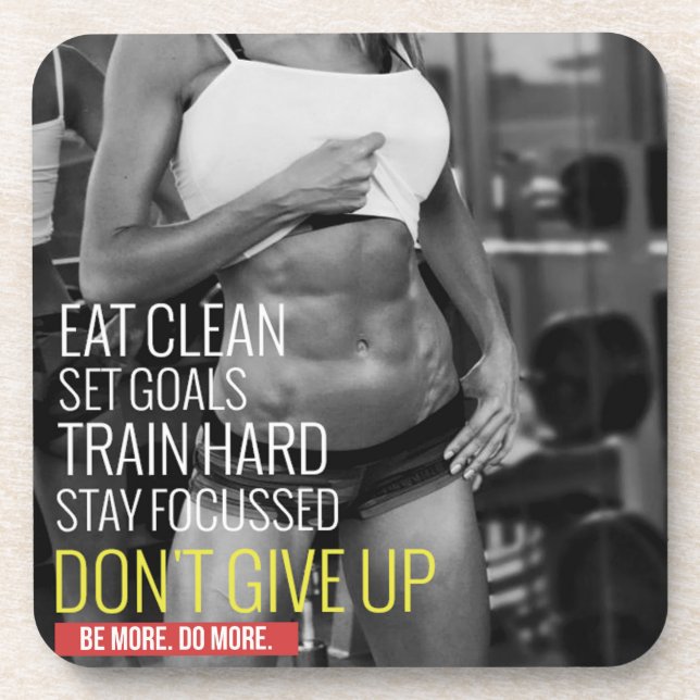 Dessous-de-verre Motivation de conditionnement physique et de muscu (Devant)