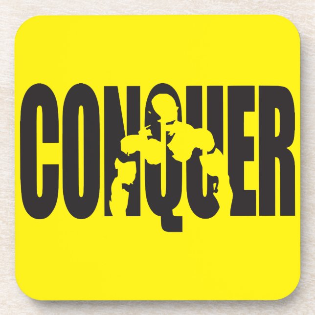 Dessous-de-verre Motivation de la musculation - CONQUER (Devant)