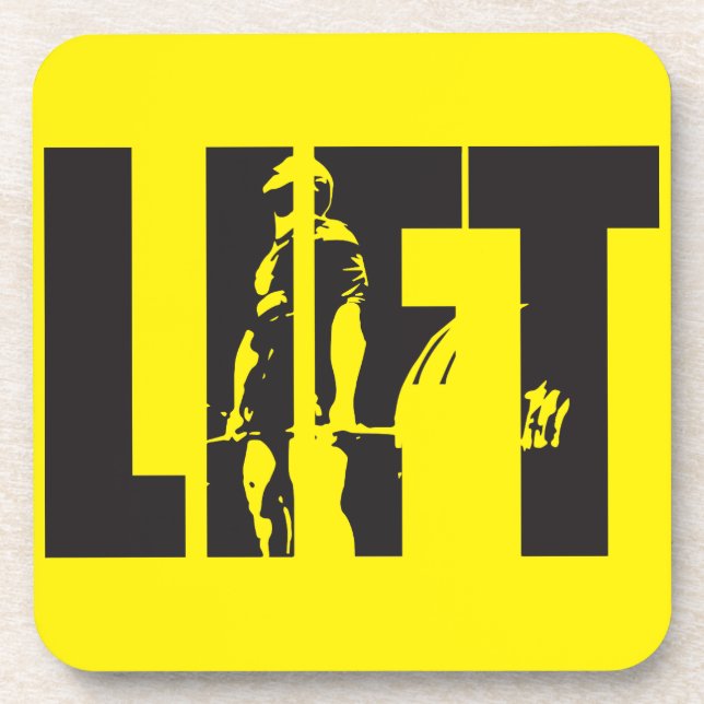 Dessous-de-verre Motivation "Poids levant" - LIFT (Devant)