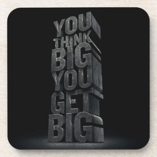 Dessous-de-verre Mots Motivationnels - Pensez Gros, Obtenez Gros
