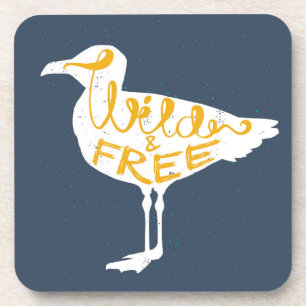 Dessous-de-verre Mouette   sauvage et libre