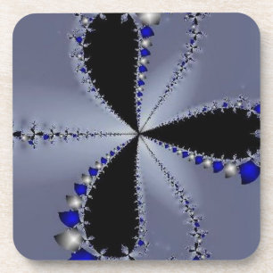 Dessous-de-verre Moulin à vent bleu et argent