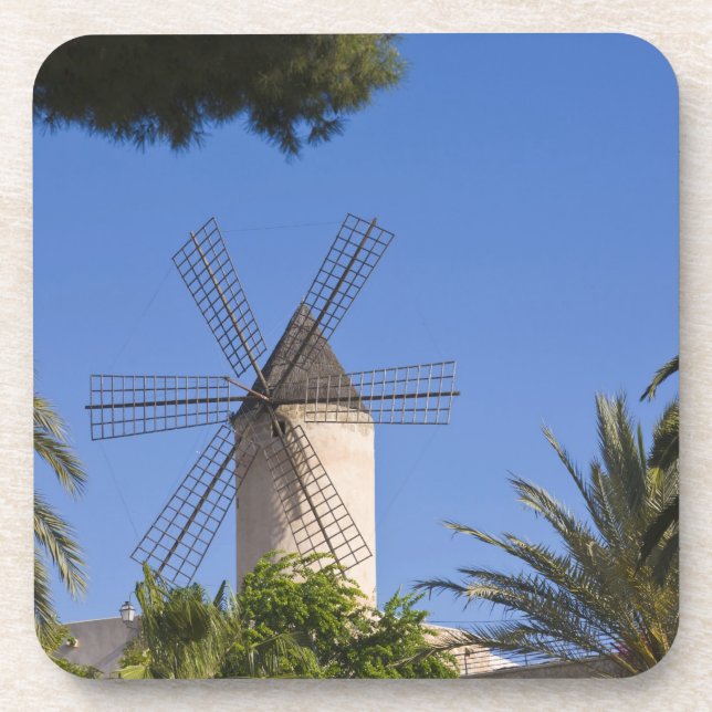 Dessous-de-verre Moulin à vent, Palma, Majorque, Espagne (Devant)