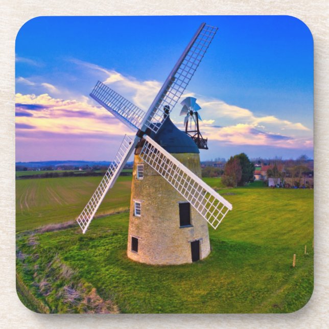 Dessous-de-verre Moulin bleu ciel (Devant)