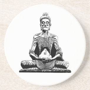 Dessous de verre mourants de faim de Bouddha