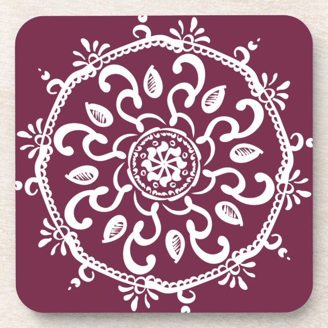 Dessous-de-verre Mulberry Mandala (Devant)