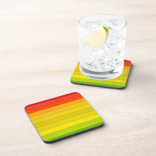 Dessous-de-verre Multicolore strié arc-en-ciel