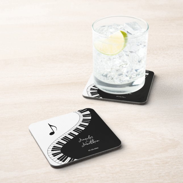 Dessous-de-verre Musiciens créatifs Piano Keys Mariage (Côté Droit)