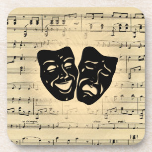 Dessous-de-verre Musique antique et masques de théâtre