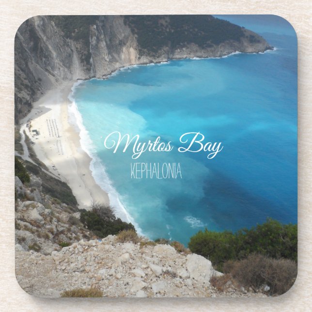 Dessous-de-verre Myrtos Bay Beach Scene à Kephalonia Grèce (Devant)
