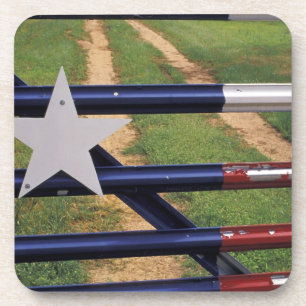 Dessous-de-verre N.A., États-Unis, Texas, lac Buchanan, drapeau du 