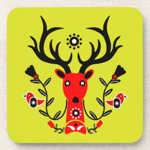 Dessous-de-verre Nature scandinave Cerf Art T-shirt Throw Pi