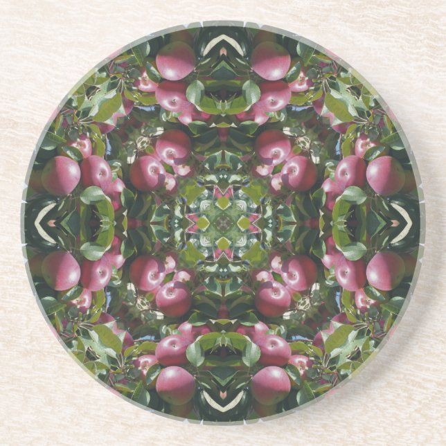 Dessous de verre naturel Kaleidoscope de Pommes ro (Devant)