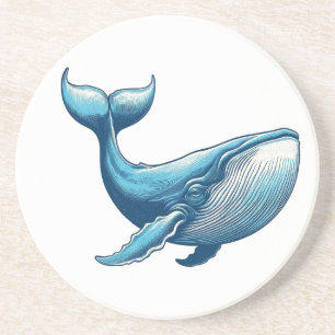 Dessous de verre nautique baleine