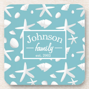 Dessous-de-verre Nautique Seastar Seashells Family Beach House