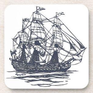 Dessous de verre nautiques de liège de bateau