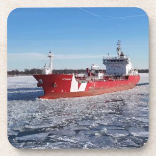 Dessous-de-verre Navire de fret hivernal Iver Bright Great Lakes