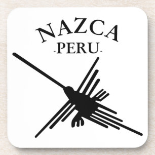 Dessous-de-verre Nazca Pérou Colibri Avec Texte Courbé
