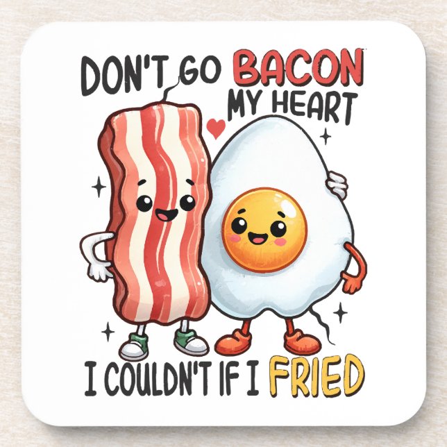 Dessous-de-verre Ne pas aller Bacon Mon coeur (Devant)