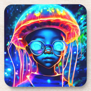 Dessous-de-verre Neon Jellyfish Vision de l'enfant