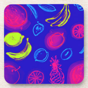 Dessous-de-verre Neon Tropical Fruits Motif Art. Acheter Maintenant