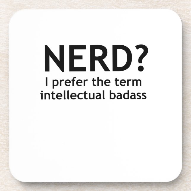 Dessous-de-verre NERD ? Drôle, design geek (Devant)