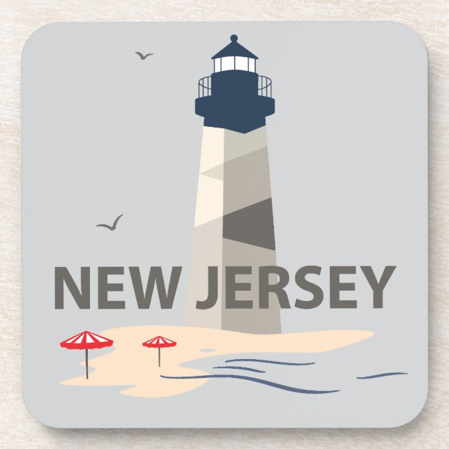 Dessous-de-verre New Jersey, États-Unis d'Amérique (Devant)