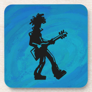 Dessous-de-verre New York Boogie Nights Guitare Bleu
