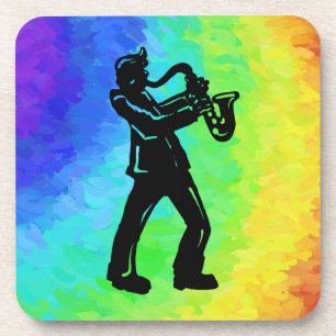 Dessous-de-verre New York Boogie Nuits Saxophone Rainbow
