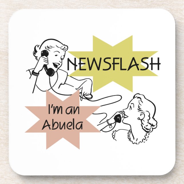 Dessous-de-verre Newsflash Je suis un cadeau d'Abuela (Devant)