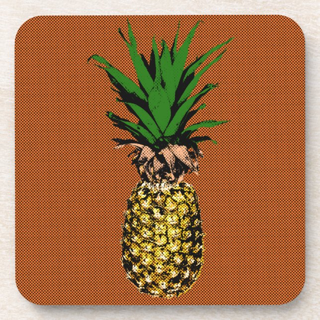 Dessous-de-verre Newsprint ananas (Devant)