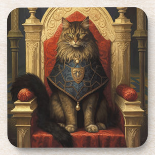 Dessous-de-verre Noble Maine Coon Trône Art Imprimer