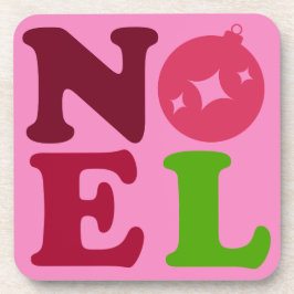 Dessous-de-verre Noel Cute Mid-Century Christmas Pink and Green