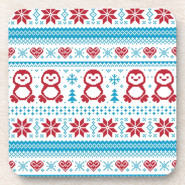 Dessous-de-verre Noël et l'hiver ont tricoté le motif (Devant)