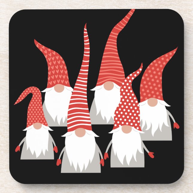 Dessous-de-verre Noël Gnomes elfes de vacances jote Noël saisonnier (Devant)