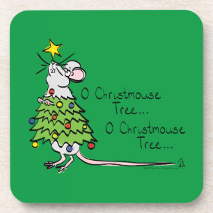 Dessous-de-verre Noël Mouse mignonne Drôle Vacances