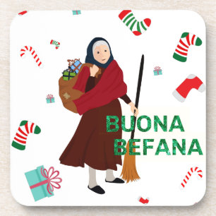 Dessous-de-verre noël sorcière buona Befana