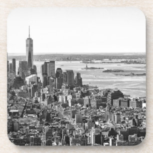 Dessous-de-verre Noir blanc New York City Skyline