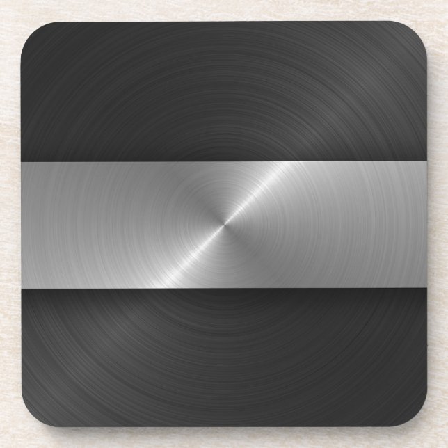 Dessous-de-verre Noir et acier (Devant)