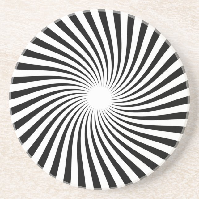 Dessous de verre noir et blanc (Devant)