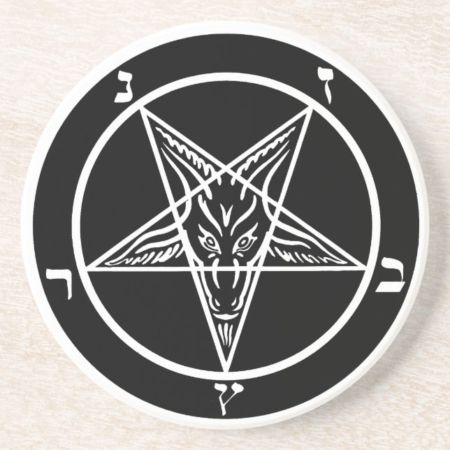 Dessous de verre noirs SATAN en métal ! (Devant)