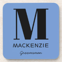 Nom du monogramme Groomsman initial