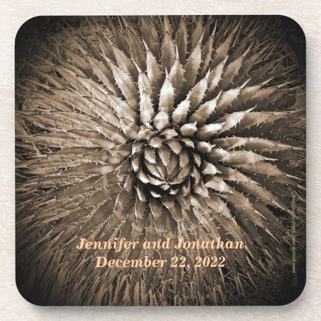 Dessous-de-verre Nom, Sud-Ouest Agave Sepia Tan Brown (Devant)
